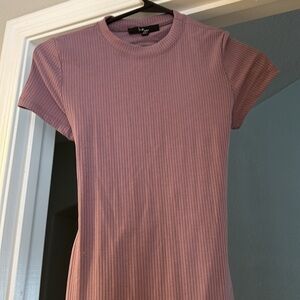 Backless purple dress